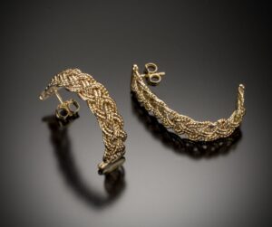 Hand Woven Earrings on Posts